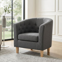 Load image into Gallery viewer, Pebble Linen Armchair - Dark Grey