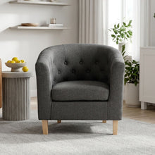 Load image into Gallery viewer, Pebble Linen Armchair - Dark Grey