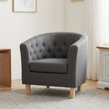 Load image into Gallery viewer, Pebble Linen Armchair - Dark Grey