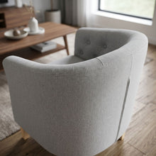 Load image into Gallery viewer, Pebble Linen Armchair - Light Grey