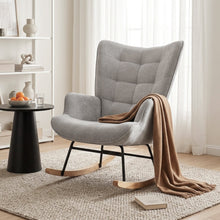 Load image into Gallery viewer, Lull Linen Velvet Rocking Armchair - Slate Grey