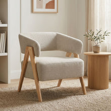 Load image into Gallery viewer, Bark Chenille Armchair - Khaki