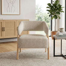 Load image into Gallery viewer, Bark Chenille Armchair - Khaki