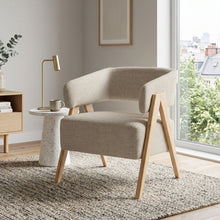 Load image into Gallery viewer, Bark Chenille Armchair - Khaki