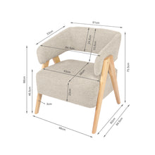 Load image into Gallery viewer, Bark Chenille Armchair - Khaki
