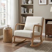 Load image into Gallery viewer, Taru Velvet Rocking Armchair - Beige