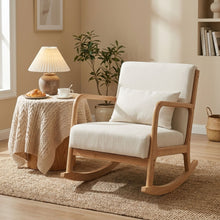 Load image into Gallery viewer, Taru Velvet Rocking Armchair - Beige
