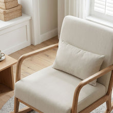 Load image into Gallery viewer, Taru Velvet Rocking Armchair - Beige