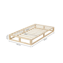 Load image into Gallery viewer, Loom King Single Wooden Bed Frame - Natural