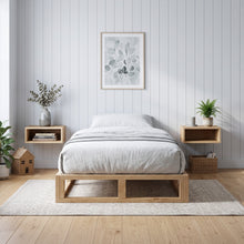 Load image into Gallery viewer, Loom King Single Wooden Bed Frame - Natural