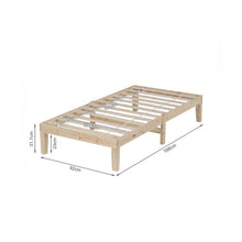 Load image into Gallery viewer, Miro Single Wooden Bed Frame - Natural