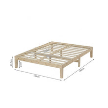 Load image into Gallery viewer, Miro Double Wooden Bed Frame - Natural