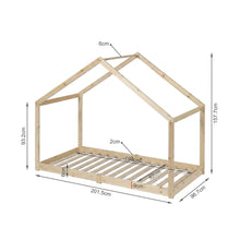 Load image into Gallery viewer, Homi Single Wooden Bed Frame - Natural