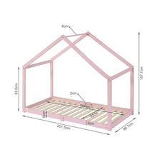 Load image into Gallery viewer, Homi Single Wooden Bed Frame - Pink