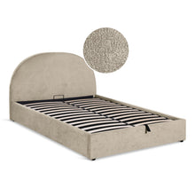 Load image into Gallery viewer, Isabella Queen Gas Lift Bed Frame - Light Taupe