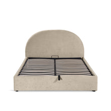 Load image into Gallery viewer, Isabella Queen Gas Lift Bed Frame - Light Taupe
