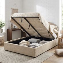 Load image into Gallery viewer, Isabella Queen Gas Lift Bed Frame - Light Taupe