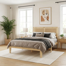 Load image into Gallery viewer, Tropi Double Wooden Bed Frame - Natural