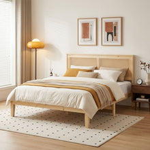 Load image into Gallery viewer, Tropi Queen Wooden Bed Frame - Natural