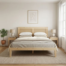 Load image into Gallery viewer, Tropi Queen Wooden Bed Frame - Natural