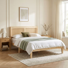 Load image into Gallery viewer, Tropi Queen Wooden Bed Frame - Natural