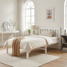 Load image into Gallery viewer, Capra Single Wooden Bed Frame - White