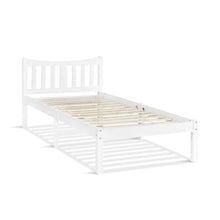 Load image into Gallery viewer, Capra Single Wooden Bed Frame - White