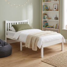 Load image into Gallery viewer, Capra King Single Wooden Bed Frame - White