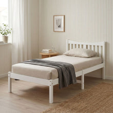 Load image into Gallery viewer, Capra King Single Wooden Bed Frame - White