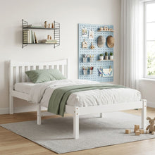 Load image into Gallery viewer, Capra King Single Wooden Bed Frame - White