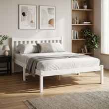 Load image into Gallery viewer, Capra Double Wooden Bed Frame - White