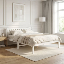 Load image into Gallery viewer, Capra Queen Wooden Bed Frame - White