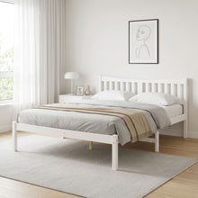 Load image into Gallery viewer, Capra Queen Wooden Bed Frame - White