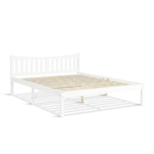 Load image into Gallery viewer, Capra Queen Wooden Bed Frame - White