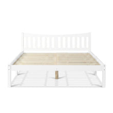 Load image into Gallery viewer, Capra Queen Wooden Bed Frame - White