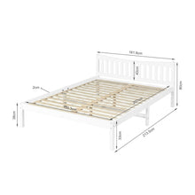 Load image into Gallery viewer, Capra Queen Wooden Bed Frame - White