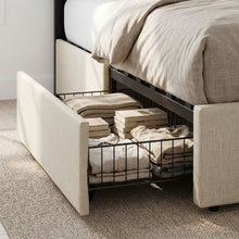 Load image into Gallery viewer, Strada Double Bed Frame with 4 Drawers - Beige