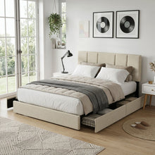 Load image into Gallery viewer, Strada Queen Bed Frame with 4 Drawers - Beige