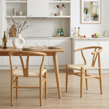 Load image into Gallery viewer, Winter Rope Seat Dining Chair Wishbone Chair Replica - Set of 2 - Natural