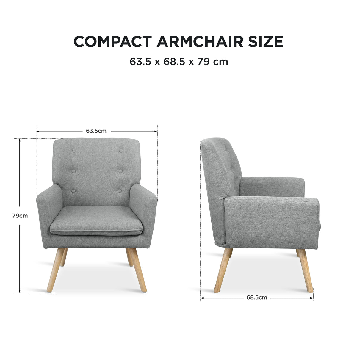 Lina Armchair - Light Grey
