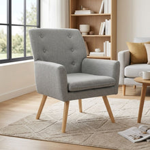 Load image into Gallery viewer, Lina Armchair - Light Grey