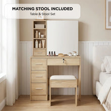 Load image into Gallery viewer, 23986-carnation-dressing-table-with-drawers-set-oak-2607012