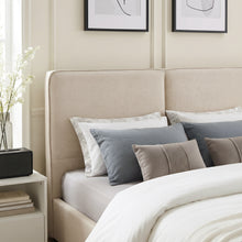 Load image into Gallery viewer, Pureloft Queen Gas Lift Bed Frame - Linen Light Beige