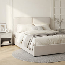 Load image into Gallery viewer, Pureloft Queen Gas Lift Bed Frame - Linen Light Beige