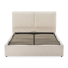 Load image into Gallery viewer, Pureloft Queen Gas Lift Bed Frame - Linen Light Beige