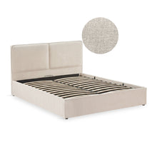 Load image into Gallery viewer, Pureloft Queen Gas Lift Bed Frame - Linen Light Beige