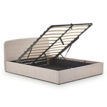 Load image into Gallery viewer, Linara Queen Gas Lift Bed Frame - Linen Light Beige