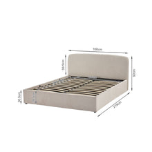 Load image into Gallery viewer, Linara Queen Gas Lift Bed Frame - Linen Light Beige