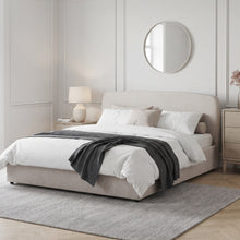 Load image into Gallery viewer, Linara Queen Gas Lift Bed Frame - Linen Light Beige