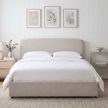 Load image into Gallery viewer, Linara Queen Gas Lift Bed Frame - Linen Light Beige